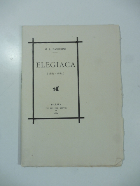 Elegiaca (1882-1884)